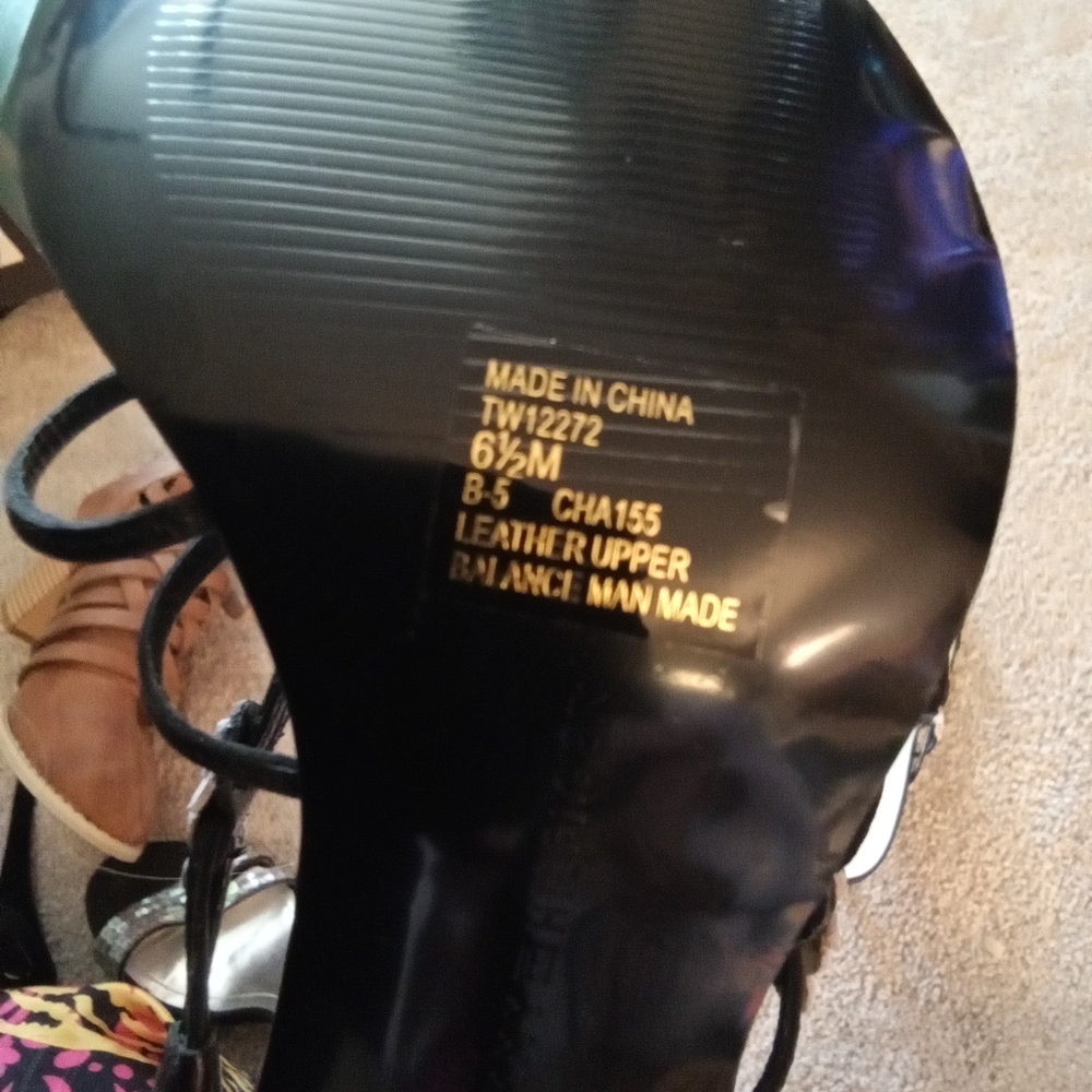 Tommy Hilfiger Black Sandals with Pink Floral Accents - Picture 2 of 2